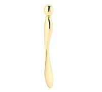 HUSHUI Mini Bastone Massaggio per Crema per gli Occhi, Cucchiaio per Facciale in Lega, per Alleviare L'affaticamento degli Occhi e le Rughe - Resistente Lega di Zinco Dorata - 100 Mm X 14 Mm