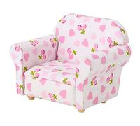 HUSHUI Mini Divano per Casa delle Bambole 1:12 Poltrona Romantica con Stampa di Fragole per la Decorazione del Soggiorno Leggera Portatile