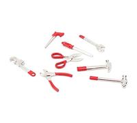 HUSHUI Mini Kit di Attrezzi 1:12, Accessori in Lega di Zinco Altamente Simulati, Perfetti per la Decorazione della Casa delle Bambole, Include 8 Mini Attrezzi (Set di da 8 pezzi)