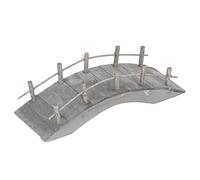 HUSHUI Mini Ponte Ad in Legno per Casa delle Bambole Scala 1:12 Creativo Arredamento da Giardino Fatato Fatto a Mano in Betulla 5,9"
