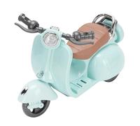 HUSHUI Mini Scooter per Bambole Elettriche con Musica e Luci, Ornamenti per Il Desktop Giocattolo di Veicoli per Bambole Rotanti (Blu)