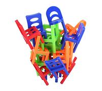 HUSHUI Mini Sedia Impilabile Set di Giocattoli 18 Pezzi di Giocattoli Educativi Leggeri in Plastica Colorata per Bambini