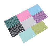 HUSHUI Mini Tappetini da Taglio Set da 8 - Tappetino Colorato A7 con Recupero Automatico per Scrapbooking e Quilting - Materiale PVC Resistente da 3 Mm