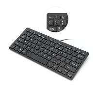 HUSHUI Mini Tastiera Desktop Portatile Cablata USB a 78 Tasti Plug and Play Durevole per attività di Home Office ABSLunghezza cavo: ca. 1,1 M Ideale per Computer Desktop PC Laptop (#)