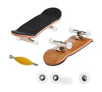 HUSHUI Mini Tastiera, Dita Professionali Skateboard Legno d'Acero assemblaggio Fai da Te Skate Boarding Giocattolo di Natale per Bambini, Dito Giocattolo Skateboard