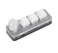 HUSHUI Mini Tastierino a 3 Tasti, Tastiera da Gioco Meccanica con Interruttore Rosso con Retroilluminazione RGB e Memoria Integrata, per Giochi, Ufficio, Musica, Media, Controllo