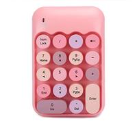 HUSHUI Mini Tastierino Numerico Wireless 2.4G Design retrò Impermeabile 18 Tasti per contabilità Finanziaria Ufficio Professionale e Studenti