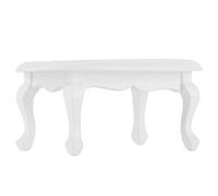 HUSHUI Mini Tavolino da caffè Modello di Mobili per Casa delle Bambole in Legno Bianco per Case delle Bambole in Scala 1:12, Tavolino 9 X 5 X 3,8 Cm