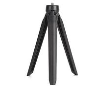 HUSHUI Mini Treppiede da Tavolo Regolabile da 19 Cm, Staffa Portatile per Telefono con Luce di Riempimento per Videochiamate, Insegnamento Dal Vivo, Plastica Nera, 1 unità