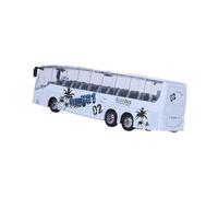 HUSHUI Modello da Tirare Indietro in Lega di Autobus Giocattolo in Scala 1:50 con Luce e Musica per il Regalo di Gioco dei Bambini (Bianco)