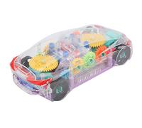 HUSHUI Modello di Auto Elettrica per Bambini con Luci e Suoni Colorati, Giocattolo da Guida Universale per età da 1 a 6 Anni, Design Sicuro e Durevole (Concept car trasparente)