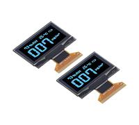 HUSHUI Modulo Display a Cristalli Liquidi con Risoluzione 128x64, Schermo OLED Flessibile per Progetti Fai da Te, Dimensioni 1,3 Pollici, 2 Pezzi (MRA103-1(blu))