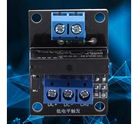 HUSHUI Modulo relè a Stato Solido a 1 Canale Actuator a Basso Livello 2A per Progetti di Controllo Industriale con Fusibile e Alta sensibilità (12V)