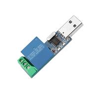 HUSHUI Modulo relè USB con Controllo Microcontrollore Ad Alte Prestazioni per Progetti di Automazione e Domotica Intelligente, Circuito Stampato a Doppia Faccia, 1 unità