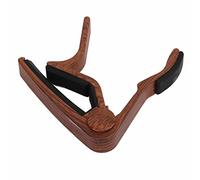 HUSHUI Morsetto per Corde a Sgancio Rapido Capo Versatile con Plettri per Chitarra da 5 Pezzi per Chitarra Banjo Ukulele, Lega di Alluminio Resistente (Colore legno scuro)