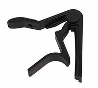 HUSHUI Morsetto per Corde a Sgancio Rapido Capo Versatile con Plettri per Chitarra da 5 Pezzi per Chitarra Banjo Ukulele, Lega di Alluminio Resistente (Nera)