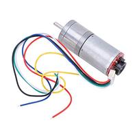 HUSHUI Motoriduttore CC con Encoder di velocità, Motoriduttore Ad Alta Efficienza per Progetti di Robotica, Realizzato in Rame e Acciaio Inossidabile, 1 (DC12V 150 giri/min)