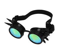 HUSHUI Occhiali Steampunk Occhiali Caleidoscopio retrò con Fascia Regolabile per Feste e Halloween in ABS Leggero per PC