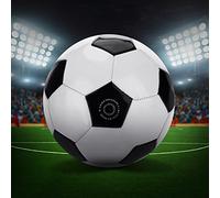 HUSHUI Pallone da Calcio Misura 4 Classico Bianco e da Allenamento Durevole per Bambini Materiale in PVC