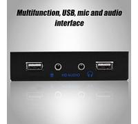 HUSHUI Pannello Frontale Floppy USB 2.0 HDAUDIO Interfaccia e Microfono da 3,5" per PC con Doppie Porte USB