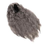HUSHUI Parrucca Grigia Ondulata Lunga Riccia Donna Grigio Argento Sintetico Regolabile per Cosplay della Festa di Natale