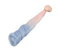 HUSHUI Parrucca per Bambola con Snodo Sferico, Capelli Lunghi Rosa Sfumati Blu 30 Cm per Bambole Fatte a Mano in Morbido Materiale di Seta (#9-1)