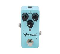 HUSHUI Pedale Effetto per Chitarra Mini Overdrive Analogico Regolabile per Performance Dal Vivo, Guscio in Metallo Resistente in Blu Lago