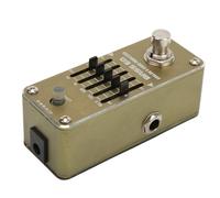 HUSHUI Pedale EQ per Basso Equalizzatore Analogico a 5 Bande Dal Design Classico Mini per Musicisti Accessori per Strumenti in Metallo 94 X 42 X 48 Mm