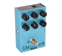 HUSHUI Pedale per Effetti per Chitarra Elettrica con Funzionamento Semplice e Stile Vintage per Chitarristi di Tutti i Livelli - Lega di Alluminio (AN 32 Azzurro)