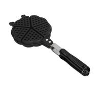 HUSHUI Pentola per Waffle da 5,9 Pollici, Mini Macchina per Waffle Portatile in Plastica in Lega di Alluminio con Design Semplice, per Cucinare in Casa, Campeggio e Picnic