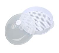HUSHUI Pentole per Microonde in Plastica Resistente con Coperchio Trasparente per Uso Domestico in, Dimensioni Grandi 26,5x11 Cm (Grande strato singolo)