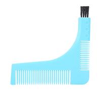HUSHUI Pettine per Modellare la Barba Guida per Tagliare i Baffi a Forma di L Durevole per Uomo Strumento per lo Styling in Plastica Nuovissimo Al 100% (Blu)