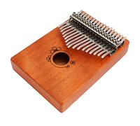 HUSHUI Pianoforte con 17 Tasti Pollice e Dito in Mogano, Strumento Musicale Facile da Suonare per Principianti, Design Portatile e Leggero, Bellissimo Motivo Floreale