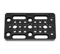 HUSHUI Piastra per Formaggio per Fotocamera Piastra in Alluminio di Facile Montaggio con Fori da 1/4" e 3/8" per Gabbia della Fotocamera e Accessori 9x5 Cm