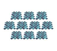 HUSHUI Piastrelle da Parete Autoadesive Durevoli Staccabili e Incollate per la Cucina, il Bagno, Blu, 30,5 X 30,5 Cm, 10 pezzi.