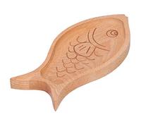 HUSHUI Piatto in Legno a Forma di Pesce, Elegante Vassoio da Dessert Alla Frutta Multicereali per la Casa e il Ristorante, 9,8x4,7 Pollici, Materiale Ecologico