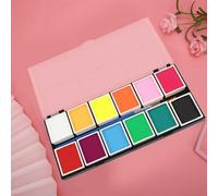 HUSHUI Pittura per il Corpo a Base D'acqua 12 Colori Trucco Sicuro per Viso e Corpo per Feste di Compleanno per Bambini Divertimento Fai--te