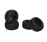 HUSHUI Pneumatici per Auto RC da 4 Pezzi Ruote da 80 Mm per Tutti i Terreni per Avventure Fuoristrada per Camion RC Design Durevole in Gomma e Plastica