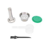 HUSHUI Pod di caffè in Acciaio Inossidabile, Kit Capsula del caffè Riutilizzabile con Mesh e Cucchiaio Filtra