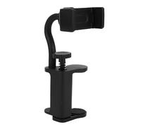 HUSHUI Porta del Telefono per Chitarra Mount Morsetto Regolabile STAMPARE SMARTphone per 6-10,5 Cm di Bassi Spessi Ukuleles Nero