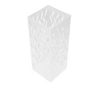 HUSHUI Porta Ombrello di Metal Square, Supporto Moderno e Ventilato per Rack Ombrello, Progettato per longevità e affidabilità, Ideale per L'ingresso, la Casa, L'Ufficio, Hotel (Bianco)