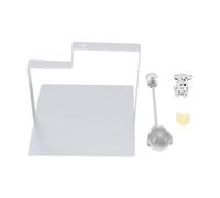 HUSHUI Porta Tovagliolo di Metallo Moderno, Distributore di Tovaglioli in Metallo Quadrato con Graziosa Maniglia di Decorazione per Orso per il Ristorante da Cucina Dell'hotel (Argento)