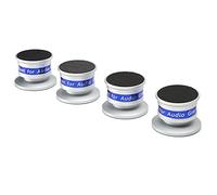 HUSHUI Preffair Piedini Isolanti Punte per Giradischi e Apparecchiature, Lega di Alluminio e Ottone Maggiore Chiarezza del Suono, Set da 4, 1,8x1,3 Pollici (Argento)
