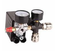 HUSHUI Pressostato del Compressore D'aria Regolatore Dell'interruttore del Controller Ad Alta Precisione per Officine 1/4 Pollici ABS e Alluminio 220 V