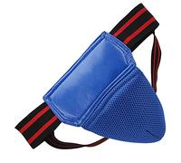 HUSHUI Protezione Inguinale da Boxe, Sospensorio Protettivo Durevole, Assorbe gli Urti per Kickboxing e Muay Thai, Misura Regolabile (Blu)