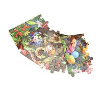 HUSHUI Puzzle di Cartoni Animati da 60 Pezzi Squisiti Puzzle per lo Sviluppo e il Divertimento dei Bambini con Scatola di Ferro ((Avventura nella giungla))