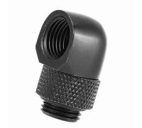 HUSHUI Raccordo a Innesto a 90 Gradi, Connettore a Gomito Compatto Cromato per Raffreddamento Ad Acqua, Adatto per Morbidi e Duri, Materiale in Ottone, Pezzo Singolo (#1)