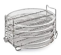 HUSHUI Rack per disidratatore,Rack per friggitrice ad Aria,Rack per friggitrice ad Aria a 5 Livelli Compatibile per Rack per disidratatori impilabili Ninja Foodi Supporto per friggitrice ad Aria
