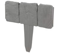 HUSHUI Recinzione da Giardino in Plastica Resistente da 10 Pezzi per Bordare Decorazioni e Confini Paesaggistici, Ideale per Piccole Aiuole, Grigio, 9,8"x9,05"