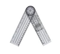 HUSHUI Righello Angolare con Design Flessibile e Misurazione a 360 Gradi per Studenti e Artisti Semi Trasparente 6,9 x 1,8 Pollici